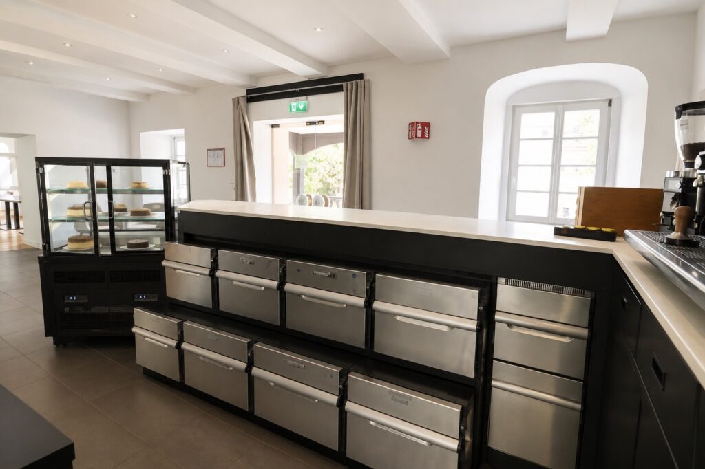 Bar mit Spirituosenkühler