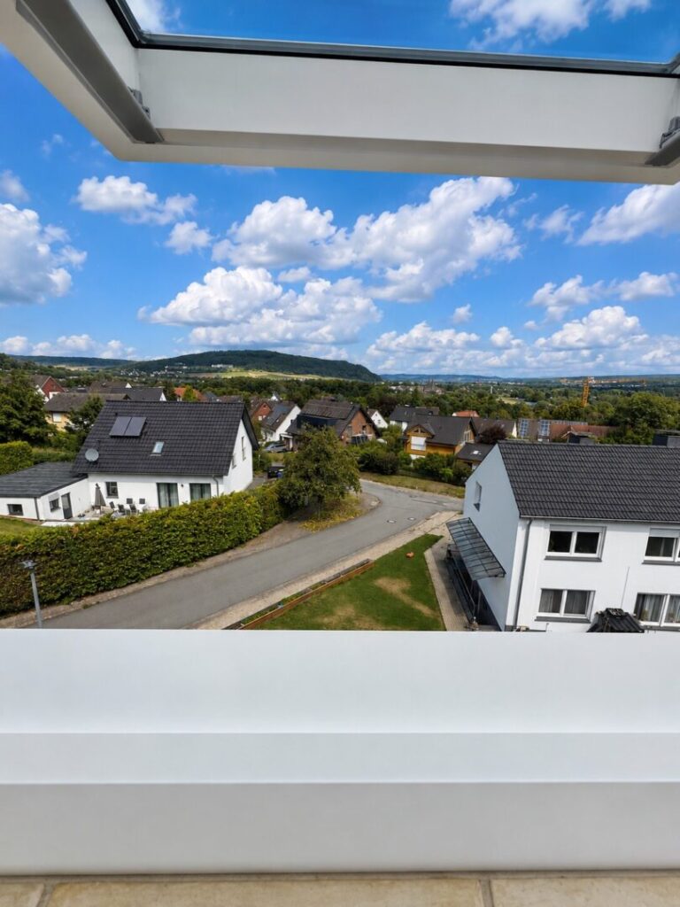 Ausblick aus dem Badezimmer