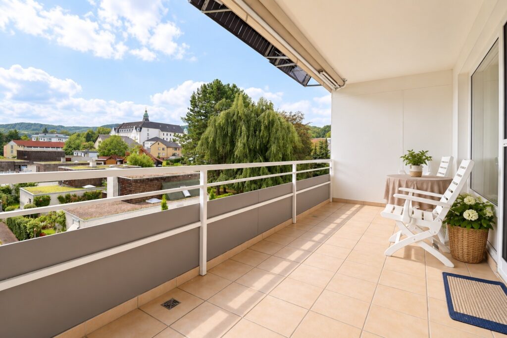 Loggia mit elektrischer Markise