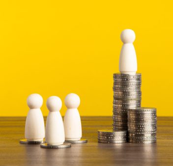 Successful and executive employee with a large salary. A young manager and the beginning of a successful career. Great income and wealth.